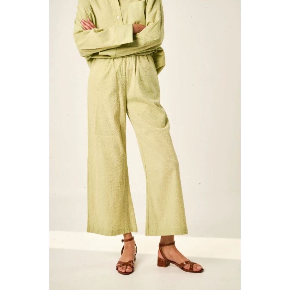 La Maregold The Nicole Pant - XS Seedling Seersucker